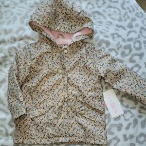 Liv & Lottie Floral Kids Jacket with Pink Lining